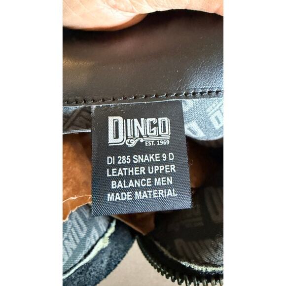 Dingo Snake Print Ankle Boots Men\'s Size 9D Leather Western Jodhpur Boots